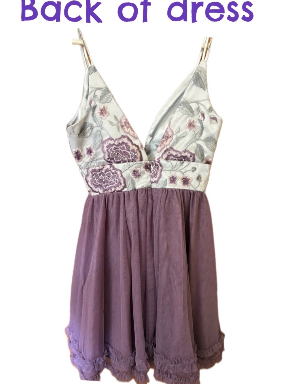 Dear Moon Floral Embroidered Tulle Dress: NWT, Size 7 - Picture 2 of 9